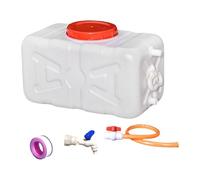 Sharplace Serbatoio d'Acqua Riutilizzabile con Rubinetto e Tubo, Secchio di stoccaggio per Esterni, Bianco 30kg