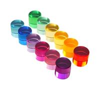 Sharplace Set di 12 Blocchi Da Costruzione per Bambini di 3, 4 E 5 Anni, Colorati Blocchi Cilindrici in Acrilico per L'educazione Precoce, come descritto, Diametro 2.5 Cm