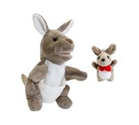Sharplace Set di burattini da Mano con Animali, con Bocca Mobile, Simpatici Giocattoli di Peluche Morbidi per Bambini, Bambine e Adulti, Giochi di Ruolo, Papillon Rosso