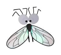 Sharplace Set di Mosca, Accessori per Cosplay, bomboniere per Feste di finzione, Divertenti Decorazioni di Halloween con Occhi Decorativi per Le Vacanze, Ala Nera