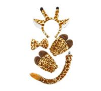Sharplace Set di orecchie e coda da giraffa, cerchietto decorativo a forma di animale per spettacoli teatrali, Peluche
