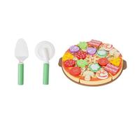 Sharplace Set di Pizza in Legno, Accessori da Cucina, Giocattolo educativo, Accessorio per servire fette, Giocattolo educativo per Lo Sviluppo, Artigianato, L