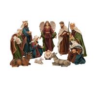 Sharplace Set di Statuette per presepe Natalizio, Statuetta della Sacra Famiglia, Ornamento per presepe di Gesù, Statuette in Resina per per Festival di