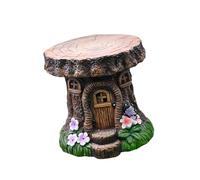 Sharplace Sgabello da Giardino in Resina a Forma di Ceppo D'albero, Multiuso, per Decorare Facilmente Il Soggiorno