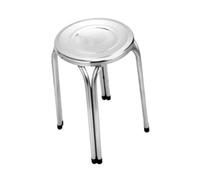 Sharplace Sgabello Impilabile Rotondo Multipurpose con Struttura in Acciaio Inox Seduta Confortevole Protezione Antiscivolo Silenziosa Adatto a Bambini E Adult, 37 centimetri