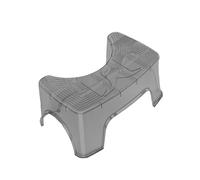 Sharplace Sgabello per WC, accessori per il bagno, sgabello per fare la cacca, poggiapiedi per WC adatto a tutti i WC, per bambini, adulti e anziani, Grigio Chiaro