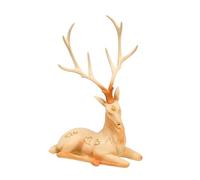 Sharplace Statua di alce, statuetta decorativa a forma di cuore, scultura di in resina, figura animale per camera da letto, Seduta 24x16.5cm