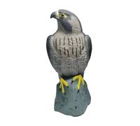 Sharplace Statua di Esca, spaventapasseri, protettore del Giardino, Scultura di Falco per Barche, Cortile, Occhi Gialli Neri