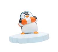 Sharplace Statuetta in Resina a Forma di Pinguino, Scultura Artistica Realizzata a Mano, Statua in Miniatura di Pinguino per Giardino, Decorazione per Balcone, Anello di Nuoto