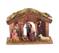 Sharplace Statuine del presepe di Natale con, Set del presepe, Statua della Sacra Famiglia per della Fattoria, inaugurazione casa, Style B