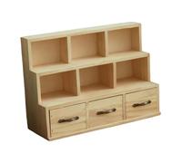 Sharplace Storage Cabinet Contenitore Scrivania in Legno Organizer Portagioie Portaoggetti Multifunzione Stile Vintage Adatto per Camera Da Letto, 3 Cassetto