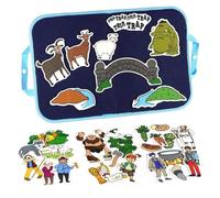 Sharplace Storyboard in Feltro, Pieghevole E Portatile, Giocattolo Genitore-figlio, Set di Gioco, Sviluppo Delle Capacità Motorie Fini, Regalo di, capra, Taglia unica