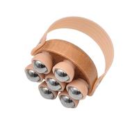 Sharplace Strumento per massaggio portatile con sfera rotante, compatto, leggero, manuale portatile per cosce, spalle, collo, muscoli di tutto il corpo, Marrone Chiaro