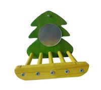Sharplace Supporto con Specchio per pappagalli, Decorazione Creativa, Multifunzionale e Divertente, Verde