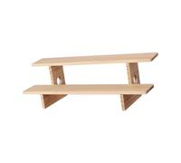 Sharplace Supporto Espositivo in Legno, Porta Spezie, Robusto Supporto Multiuso per Cupcake, Supporto a Più Livelli per Bottiglie, Barattoli, Statuette Artigian, 55cmx20cmx17cm