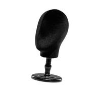 Sharplace Supporto per parrucca Modello di testa di manichino Display creativo Styling Home Salon Supporto per cappelli Base in legno Espositore per cappelli, Base Nera