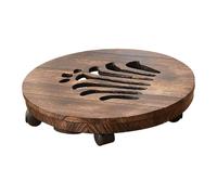 Sharplace Supporto per Piante in Legno con Ruote, per Soggiorno, Mobile, per terrazza, per Piante in Vaso, Carrello per Fiori da Giardino, Cortile, per Esterni, 21cm Style a