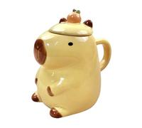 Sharplace Tazza da caffè in Ceramica a Forma di Capibara, Tazza da caffè, tè E Latte per Adulti, 450 Ml, Tazza da Latte per Casa, Scrivania, Feste, Bomboniere