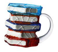 Sharplace Tazza da caffè Libreria con Design Unico E Materiale Resistente per Bevande Calde E Fredde Adatta per Lettori Appassionati, Maniglia Trasparente