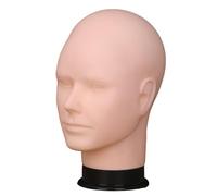 Sharplace Testa di manichino calvo maschile con supporto per parrucca, leggera, professionale, robusta, espositiva, modello multiuso per realizzare acconciature, Style C