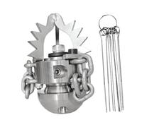 Sharplace Ugello Rotante per idropulitrice fognaria, rimozione intasamenti ad Alta Pressione, Resistente, Lato 3, Posteriore 4, Punta di Pulizia Potente in, 0.375 70l al Minuto