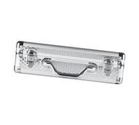 Sharplace Valigetta portautensili in lega di alluminio, resistente all'usura, organizer, valigetta per il trasporto, per la casa, l'artigianato, i, con Chiave, M and Silver