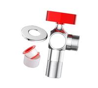 Sharplace Valvola Ad Angolo Ingresso Acqua Calda Fredda Regolatore di Pressione Rubinetto per Lavabo Connessione per Bagno con Nucleo a Sfera Adatto per Lavand, Rosso