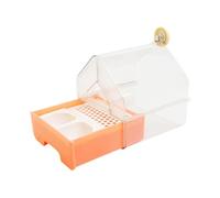Sharplace Vasca Bagno Uccelli Appesa Trasparente con Funzione Mangime E Abbeveratoio Accessorio per Gabbia Piccoli Uccelli Parrocchetti Cacatua E Conuri Adatta, Rosa