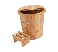 Sharplace Vasca per Pediluvio in Legno per Pediluvio Profondo, Ideale per Sauna, Bagno Turco E Spa per Pediluvi.
