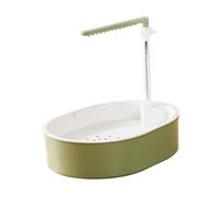 Sharplace Vasca per Uccelli Automatica, Regolabile, spaziosa, con Doccia a Fontana, Ideale per Uccelli di Piccola e Media Taglia, Come pappagallini ondulati, Doccia Lineare Verde