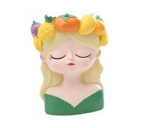 Sharplace Vaso di Fiori in Resina a Forma di Viso di Ragazza, Come Regalo di Compleanno, per Esterni, Giardino, Ufficio, Interni, Style C