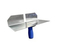 Sharplace Vassoio per stucco e riempitivo per fughe 2 in 1 in alluminio, portatile, per miscelare e applicare lo stucco, con impugnatura ergonomica leggera.
