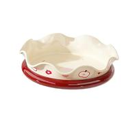 Sharplace Vassoio Rotante per Servire Frutta Piatto Antipasti Contenitore Caramelle Organizzatore Verdura Plastica Robusta Funzione Rotante Adatto per Sala Da P, con Motivo a Mela