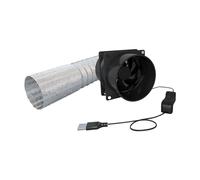 Sharplace Ventilatore Estrattore Ventilazione Parete Aspiratore Portatile Risparmio Energetico Materiale Durevole Materiale PP Adatto a Magazzino Capannone, Tubo da 1 Metro a Doppia Ventola