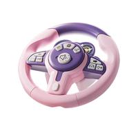 Sharplace Volante Giocattolo Rotondo Simulazione Guida Effetti Sonori Attività Educativa Interattiva per Bambini Adatto per Sviluppo Abilità Motoria Gioco Copil, Rosa, Taglia unica bambino