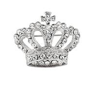 sharprepublic Boho Victoria Re Regina Corona Spilla in Cristallo Pin Argento Matrimonio Natale