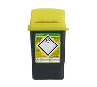 Sharpsafe 1 litro di 5a generazione giallo/grigio -Sharps Bin smaltimento dei rifiuti clinici