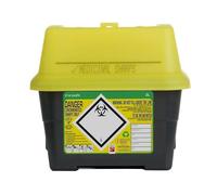 Sharpsafe 2 litri di 5a generazione giallo/grigio -Sharps Bin smaltimento dei rifiuti clinici