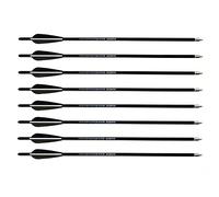 SHARROW 12pcs Frecce Balestra Bulloni Freccia di Carbonio 20 pollici Frecce per Balestra Crossbow Arrows (Nero)
