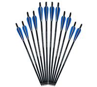 SHARROW 18 Pezzi Frecce Balestra Bulloni 18" 20" 22" Frecce per Balestra Crossbow Arrows (Blau, 20")