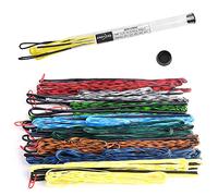 SHARROW Tiro con L'Arco Dacron Corda dell'Arco 16 Fili Fatta a Mano Stringa di Arco Corda per 68 70 Pollici Arco ricurvo Tradizionale Longbow (Amo 68"/Lunghezza effettiva Corda d'arco 164cm, Giallo)