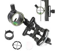 SHARROW Tiro con L'Arco Mirino per Arco Composto 1 Pin Vista di Arco Compound Regolabile Alluminio Bow Sight per la Caccia (Mirino con 4x lente)