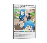 SHARU I EBRHU Poster artistico da parete su tela con scritta "A Journey Through Another World Raising Kids While Adventurs", stampa moderna per soggiorno e camera da letto, 20 x 30 cm, con cornice