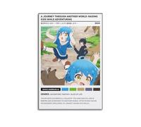SHARU I EBRHU Poster artistico da parete su tela con scritta "A Journey Through Another World Raising Kids While Adventurs", poster moderno per soggiorno e camera da letto, 20 x 30 cm, senza cornice