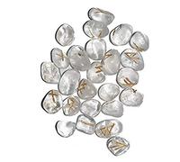 Sharvgun 25 Pezzi Quarzo chiaro Set di rune di pietre preziose naturali Chakra di cristallo Bilanciamento del kit di generazione di energia di guarigione di Reiki