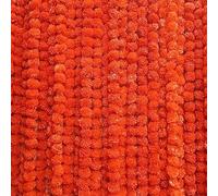 SHARVGUN Ghirlanda di calendula artificiale, lunga 1,5 m, per feste, matrimoni, decorazione indiana per la casa, calendula artificiale, per feste di Diwali, ghirlande di calendula (100, arancione