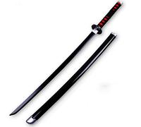 SHASHAYA Spada giapponese anime 75 cm, spada samurai in bambù, Katana, fatta a mano, oggetti di scena per cosplay, giocattoli con lama in bambù per bambini, ragazzi e ragazze, regalo per feste