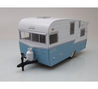 Shasta Airflyte Roulotte 1961 Blu Modellino Auto Bianca 1:24 Greenlight