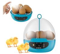 SHASUXTING Incubatrice intelligente per uova da cova per 6 uova, con rotazione automatica a 360° e controllo della temperatura, pratico incubatore con luce LED per uova da cova per pulcini e quaglie