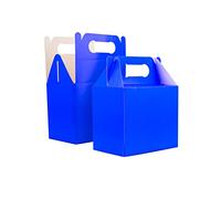 SHATCHI 10 pz/20 pz/30 pz Cartone Pranzo da asporto Compleanno Matrimonio Portare pasto Cibo Torta Partito Box Bambini Sacchetti di bottino, Colore Blu, Confezione da 20, 9824